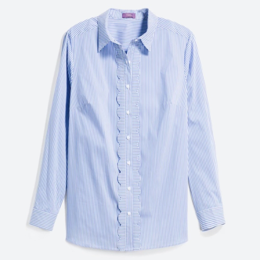 Shelly Scalloped Placket Shirt